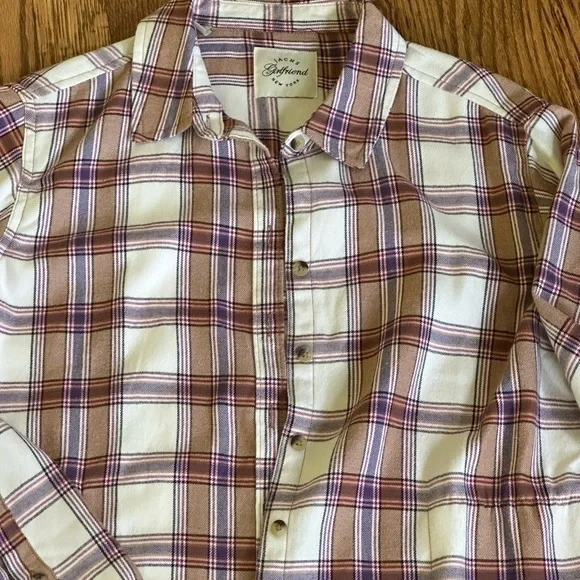 JACH'S GIRLFRIEND FLANNEL LONG SLEEVE SHIRT Shacket - Picture 3 of 8